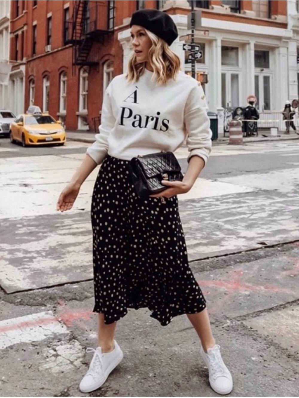 H&M White Paris Sweatshirt